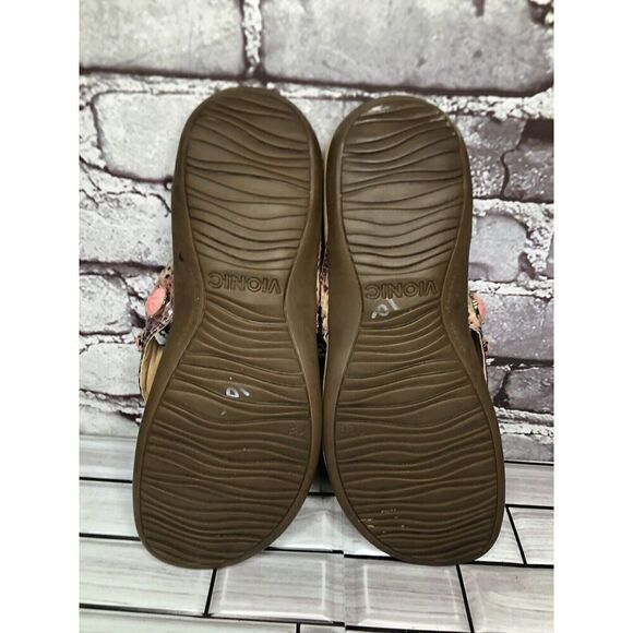 Vionic Eve 2 Jewel Pink Leather Snake Orthoheel Sandals Women's Sz 9M US/40EU - Picture 16 of 16